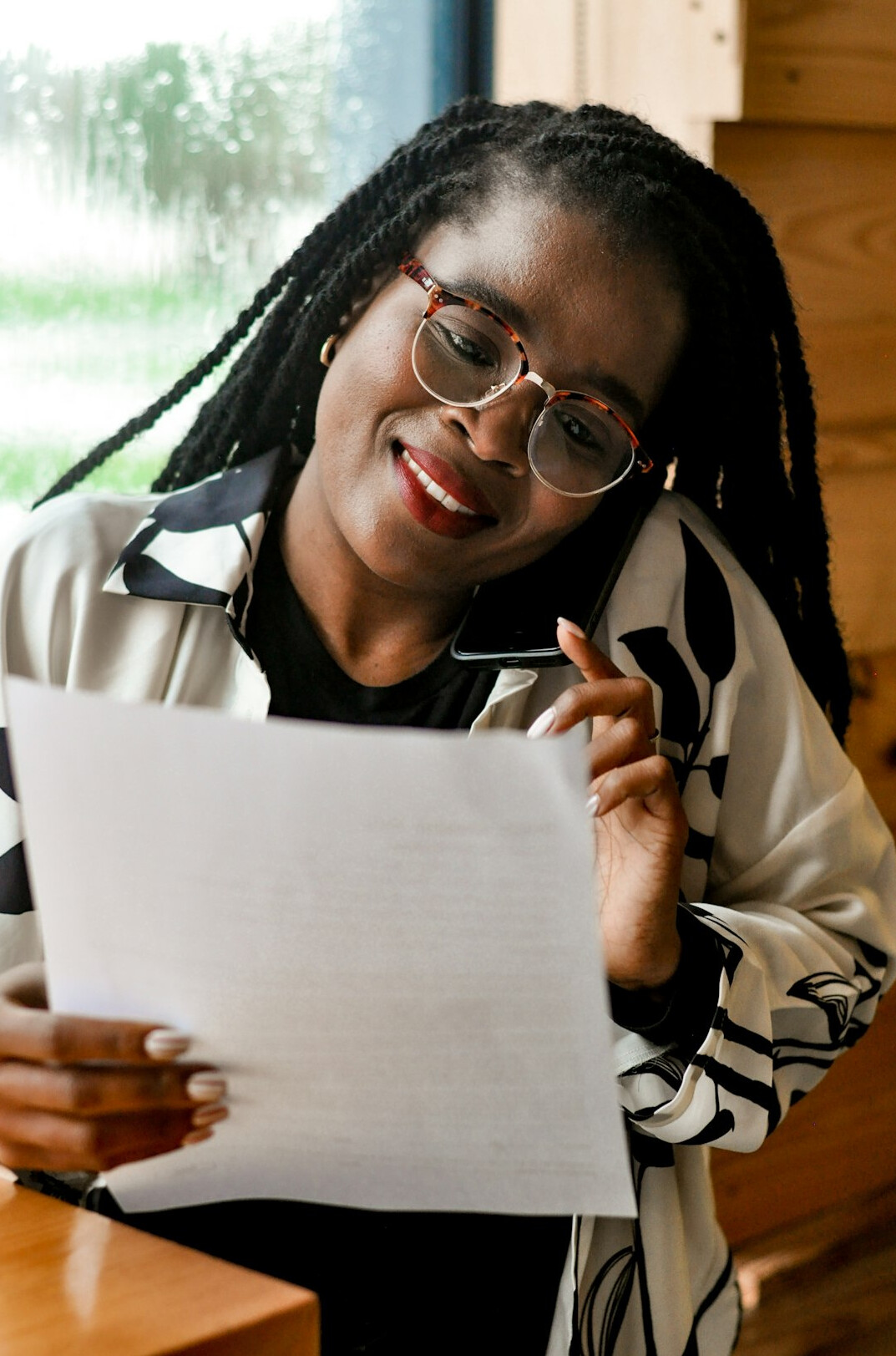 person practicing communication skills