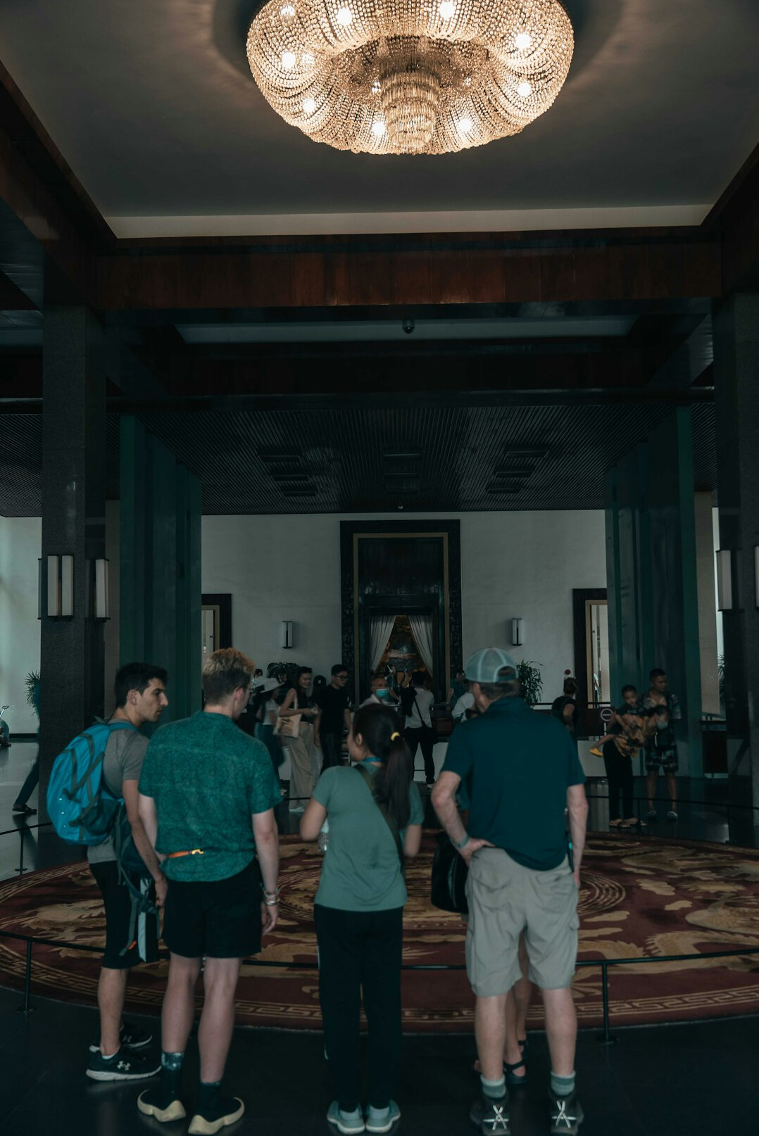 Diverse group of brazilian people discussing in a circle during a workshop