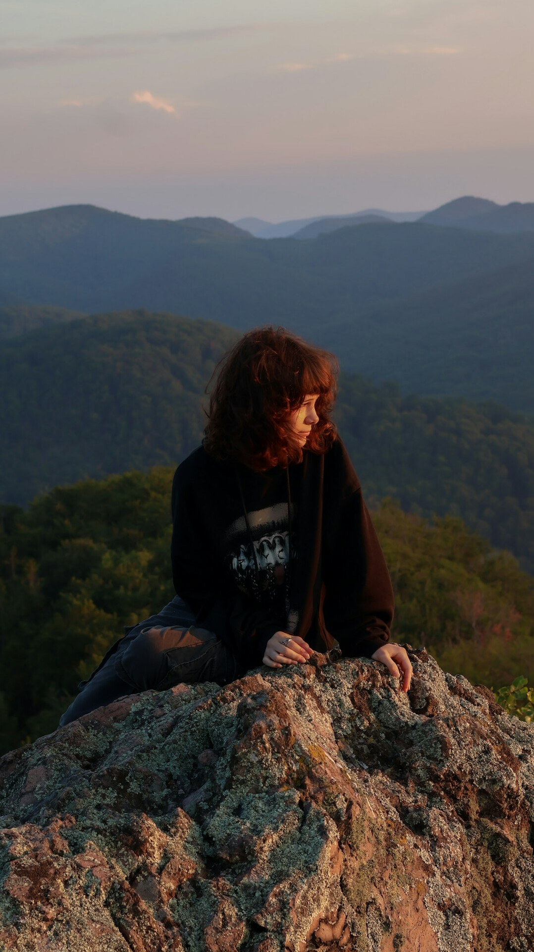 person meditating outdoors